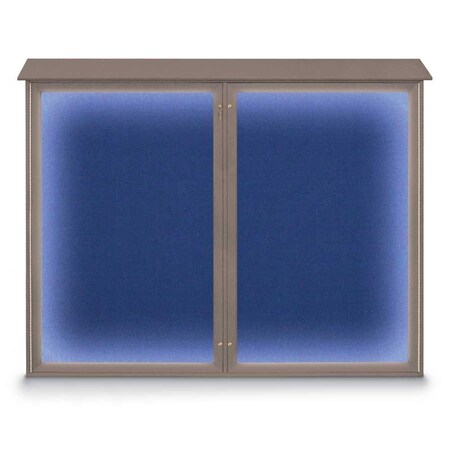 United Visual Products Double Door Enclosed Indoor Letterboard UV1127-WHITE-WHITE